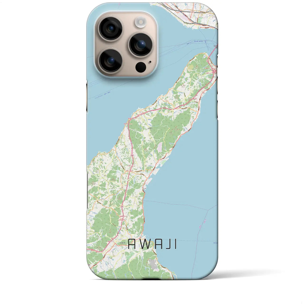 【淡路(兵庫県)】地図柄iPhoneケース(バックカバータイプ)