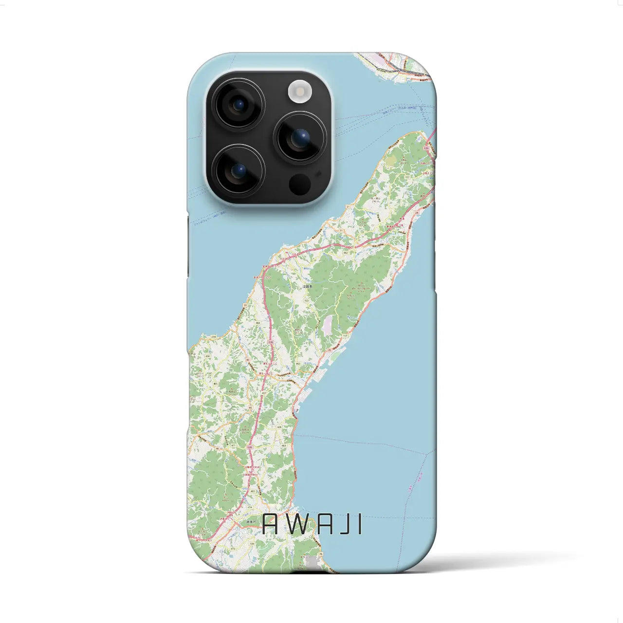 【淡路(兵庫県)】地図柄iPhoneケース(バックカバータイプ)