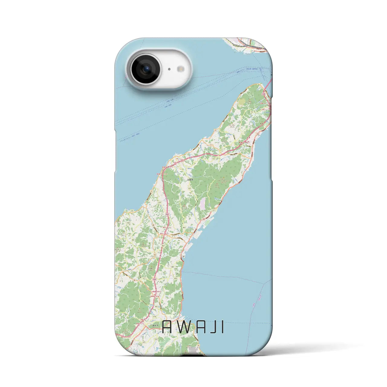 【淡路(兵庫県)】地図柄iPhoneケース(バックカバータイプ)