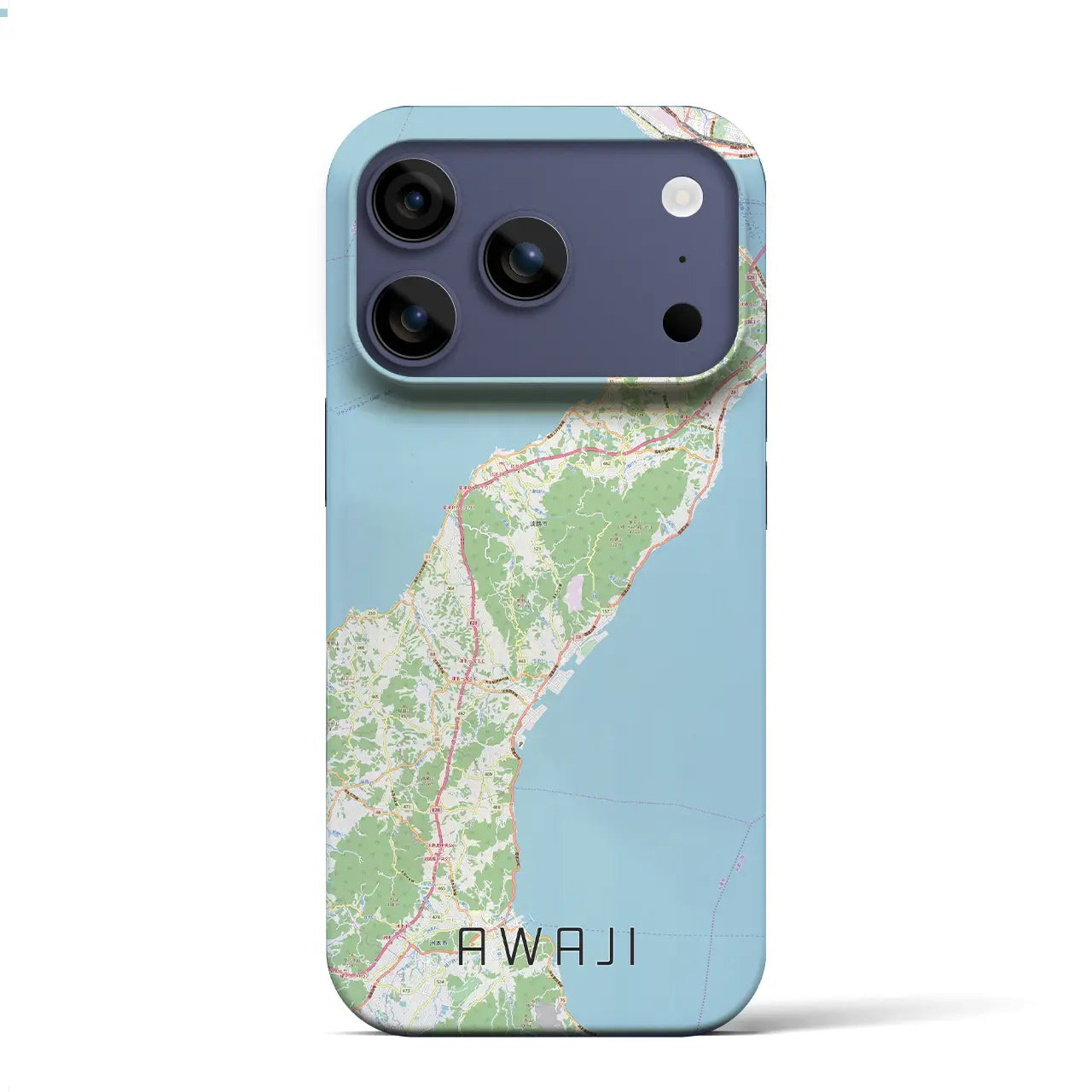 【淡路(兵庫県)】地図柄iPhoneケース(バックカバータイプ)