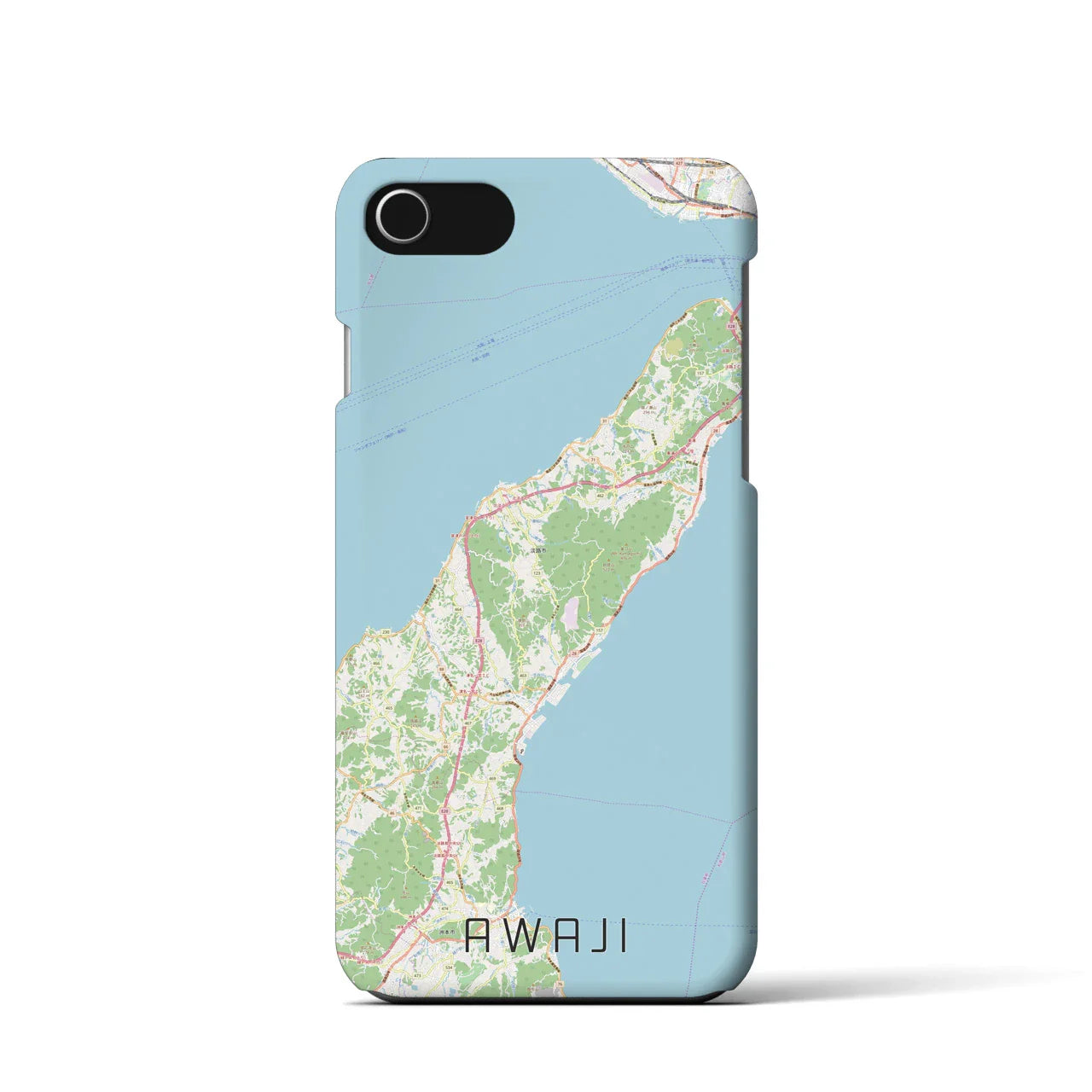 【淡路(兵庫県)】地図柄iPhoneケース(バックカバータイプ)