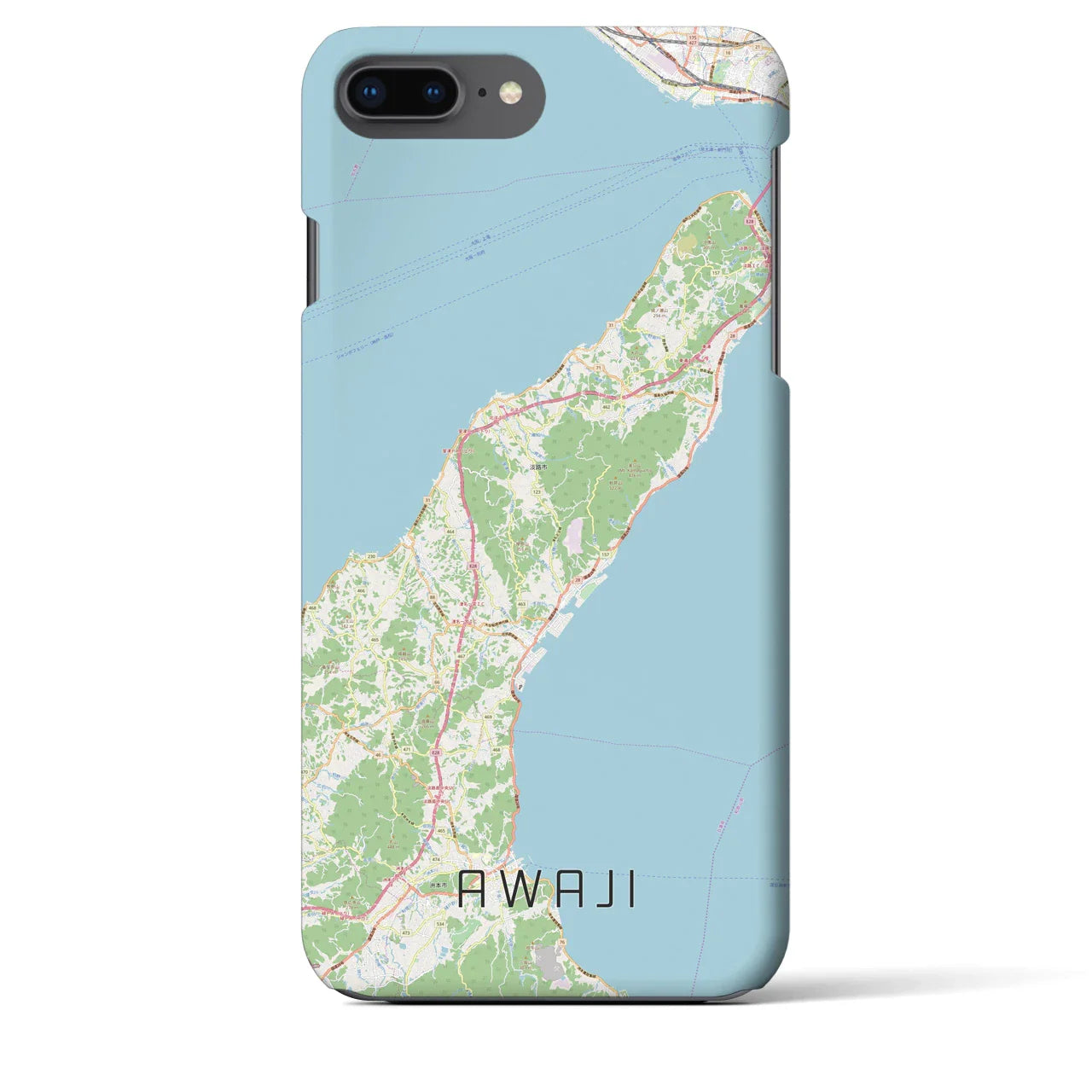 【淡路(兵庫県)】地図柄iPhoneケース(バックカバータイプ)