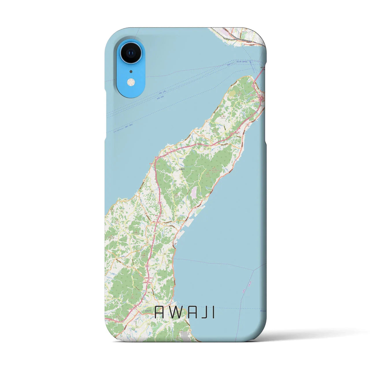 【淡路(兵庫県)】地図柄iPhoneケース(バックカバータイプ)