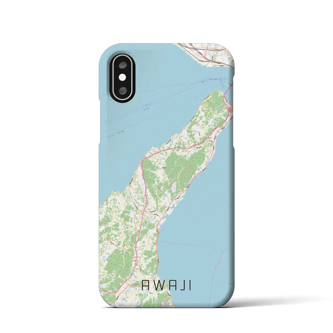 【淡路(兵庫県)】地図柄iPhoneケース(バックカバータイプ)