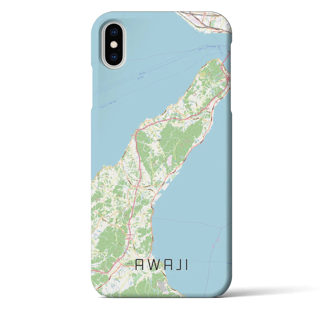 【淡路(兵庫県)】地図柄iPhoneケース(バックカバータイプ)
