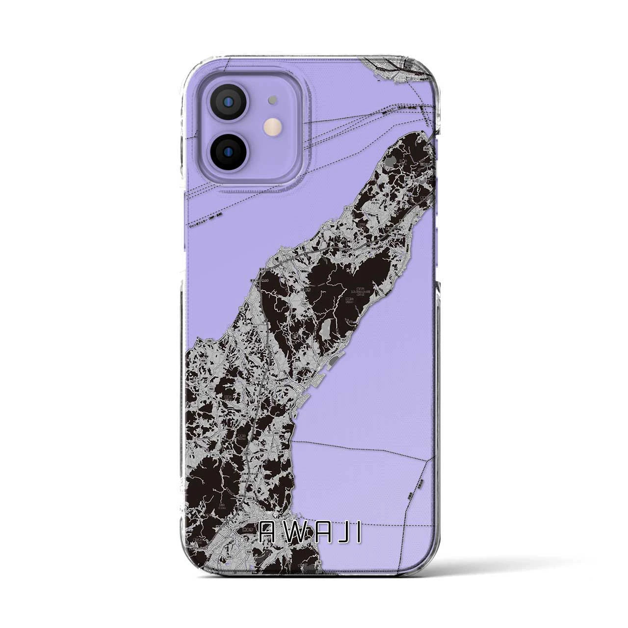 【淡路(兵庫県)】地図柄iPhoneケース(クリアタイプ)