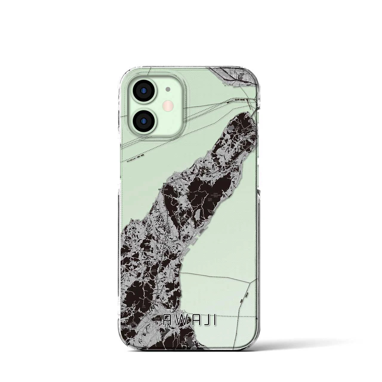 【淡路(兵庫県)】地図柄iPhoneケース(クリアタイプ)