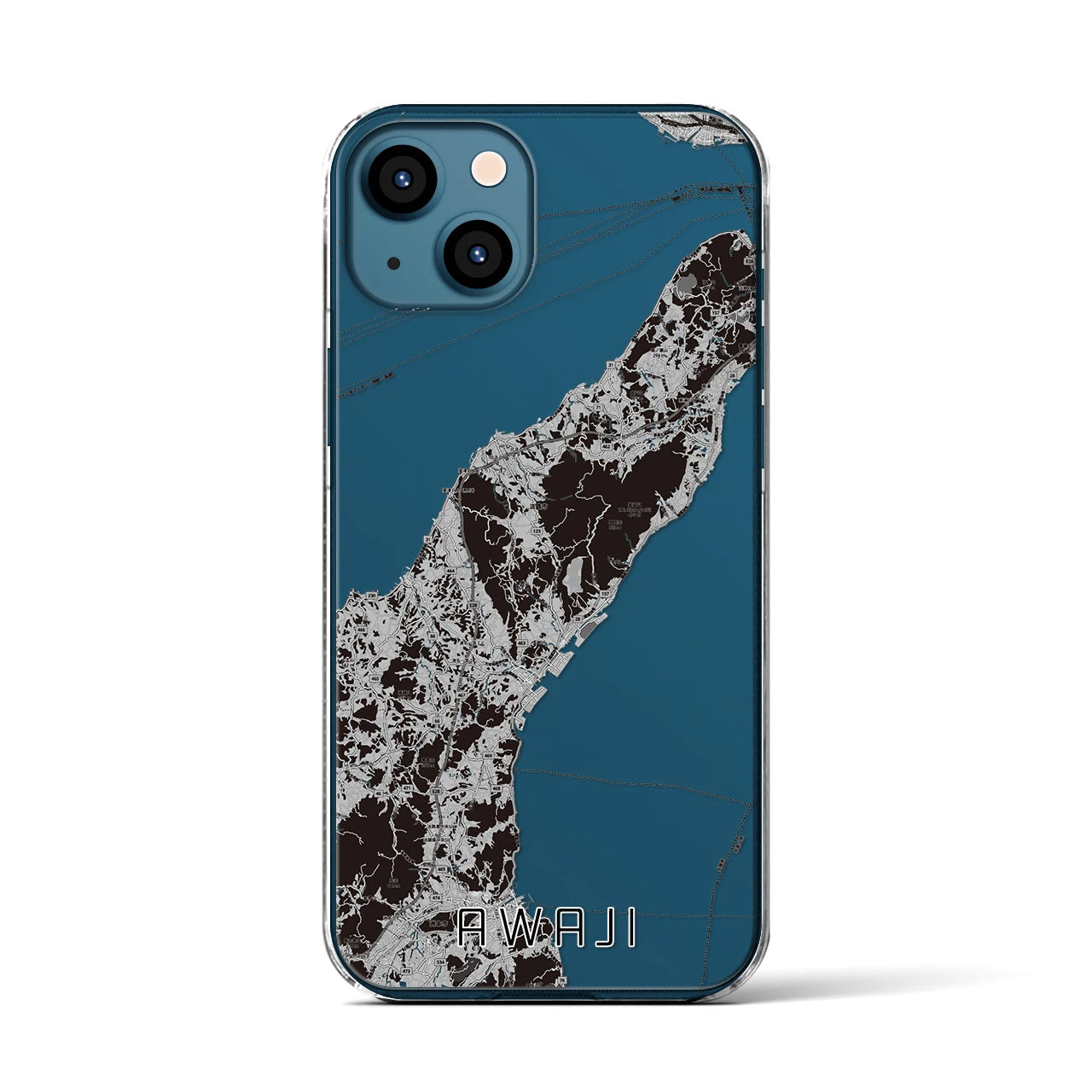 【淡路(兵庫県)】地図柄iPhoneケース(クリアタイプ)