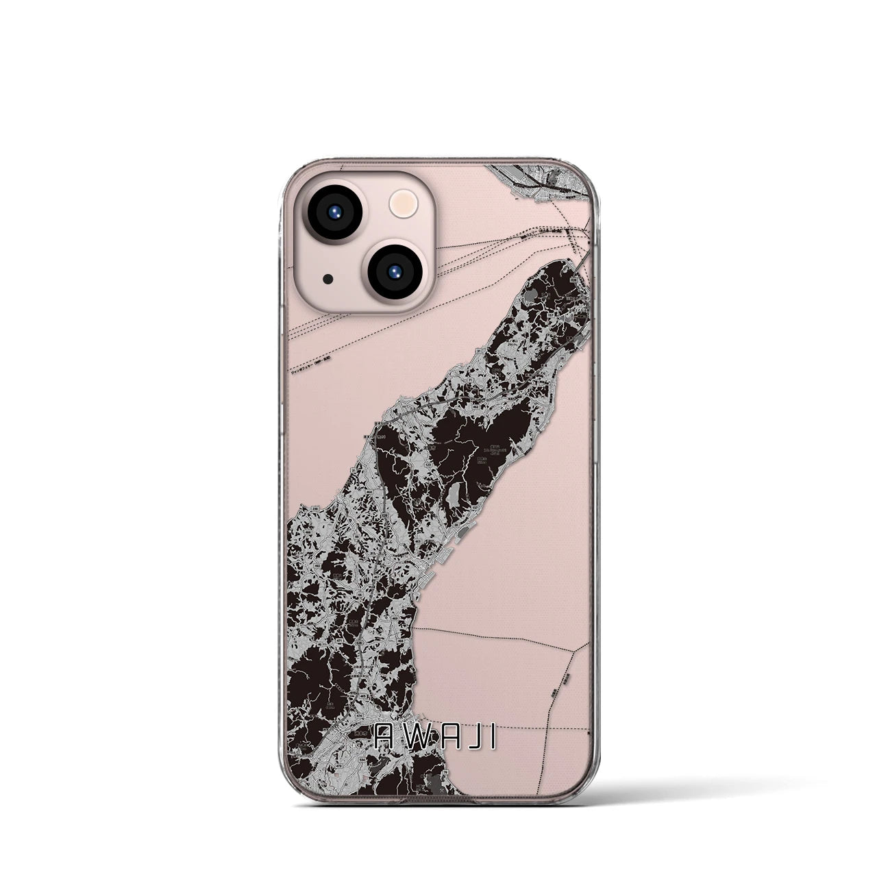 【淡路(兵庫県)】地図柄iPhoneケース(クリアタイプ)