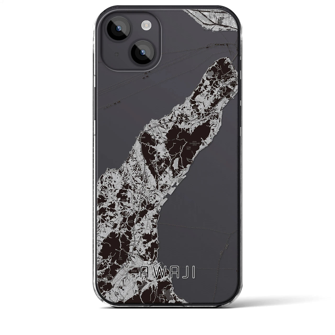 【淡路(兵庫県)】地図柄iPhoneケース(クリアタイプ)