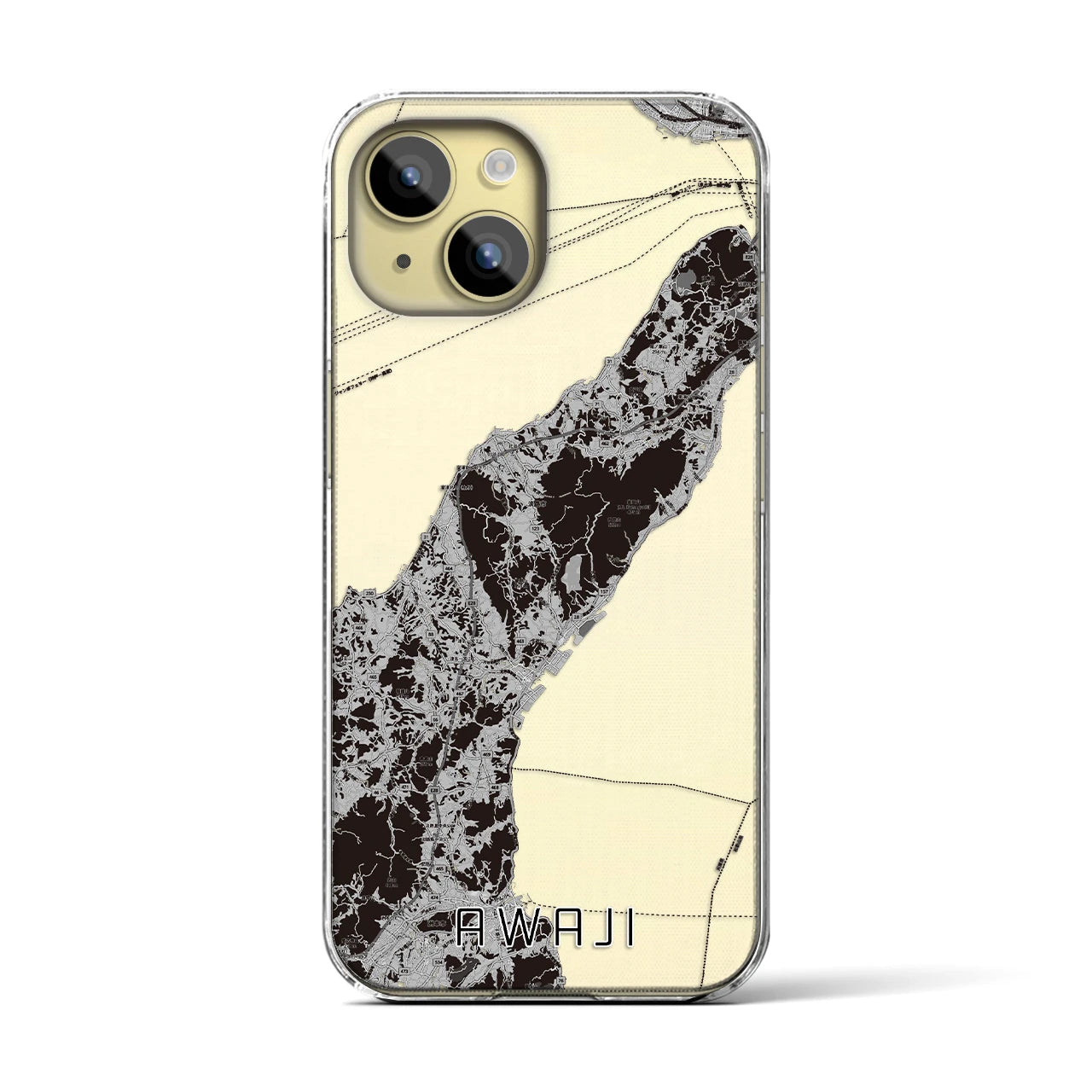 【淡路(兵庫県)】地図柄iPhoneケース(クリアタイプ)