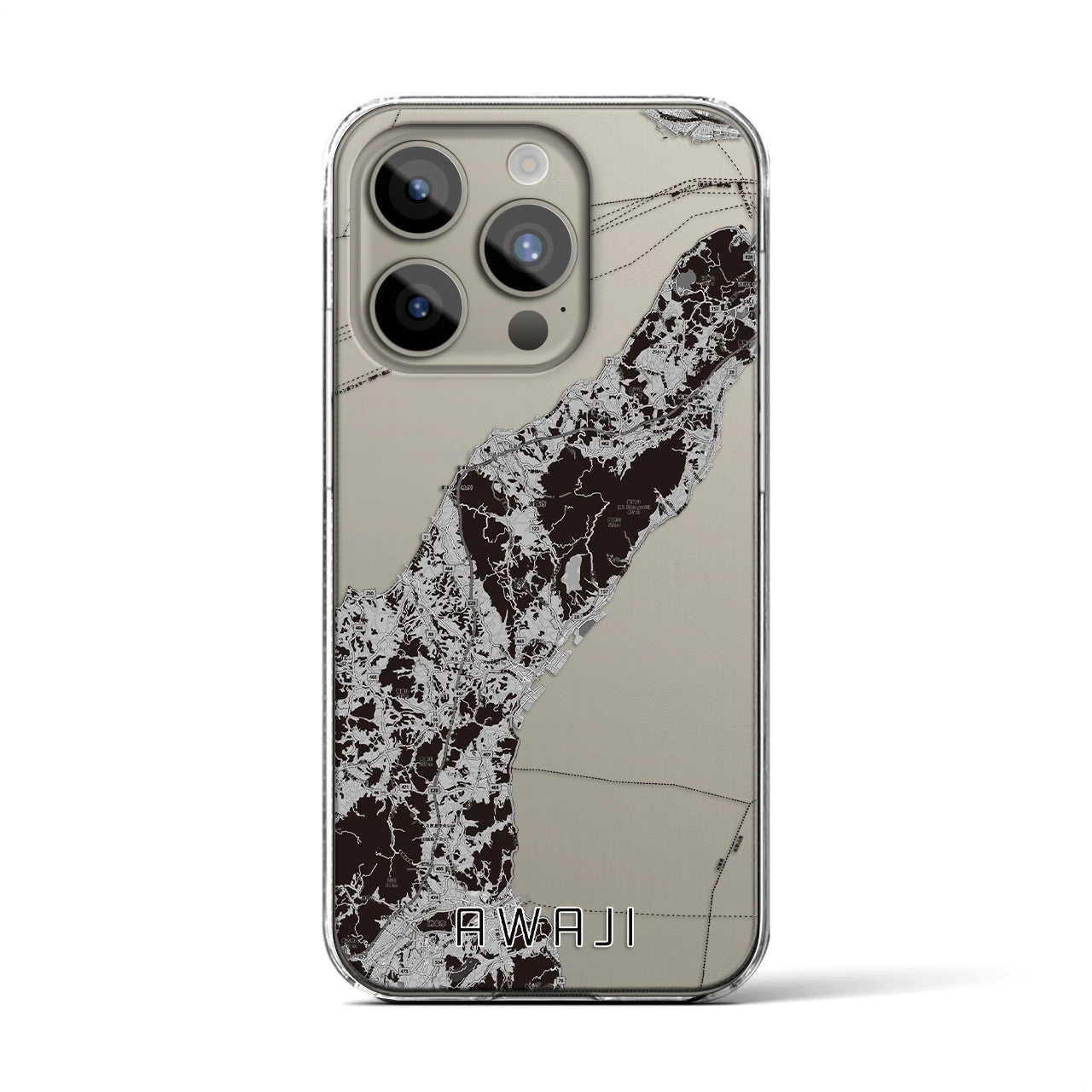 【淡路(兵庫県)】地図柄iPhoneケース(クリアタイプ)