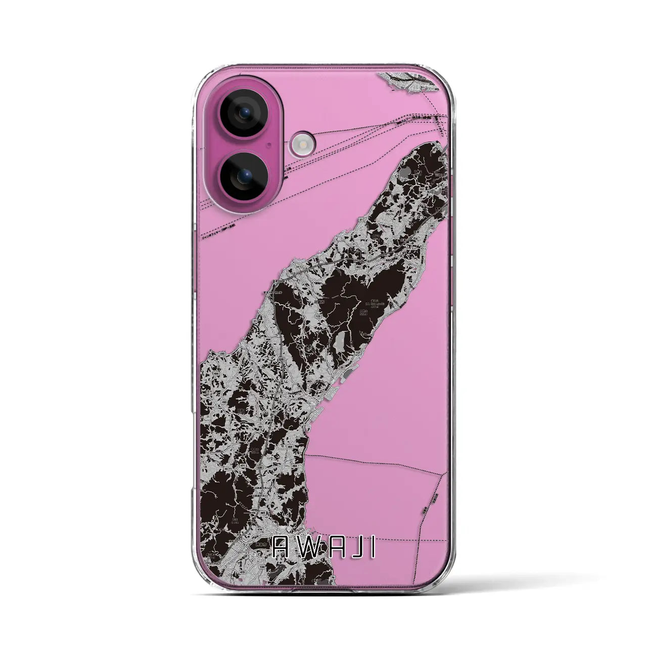 【淡路(兵庫県)】地図柄iPhoneケース(クリアタイプ)