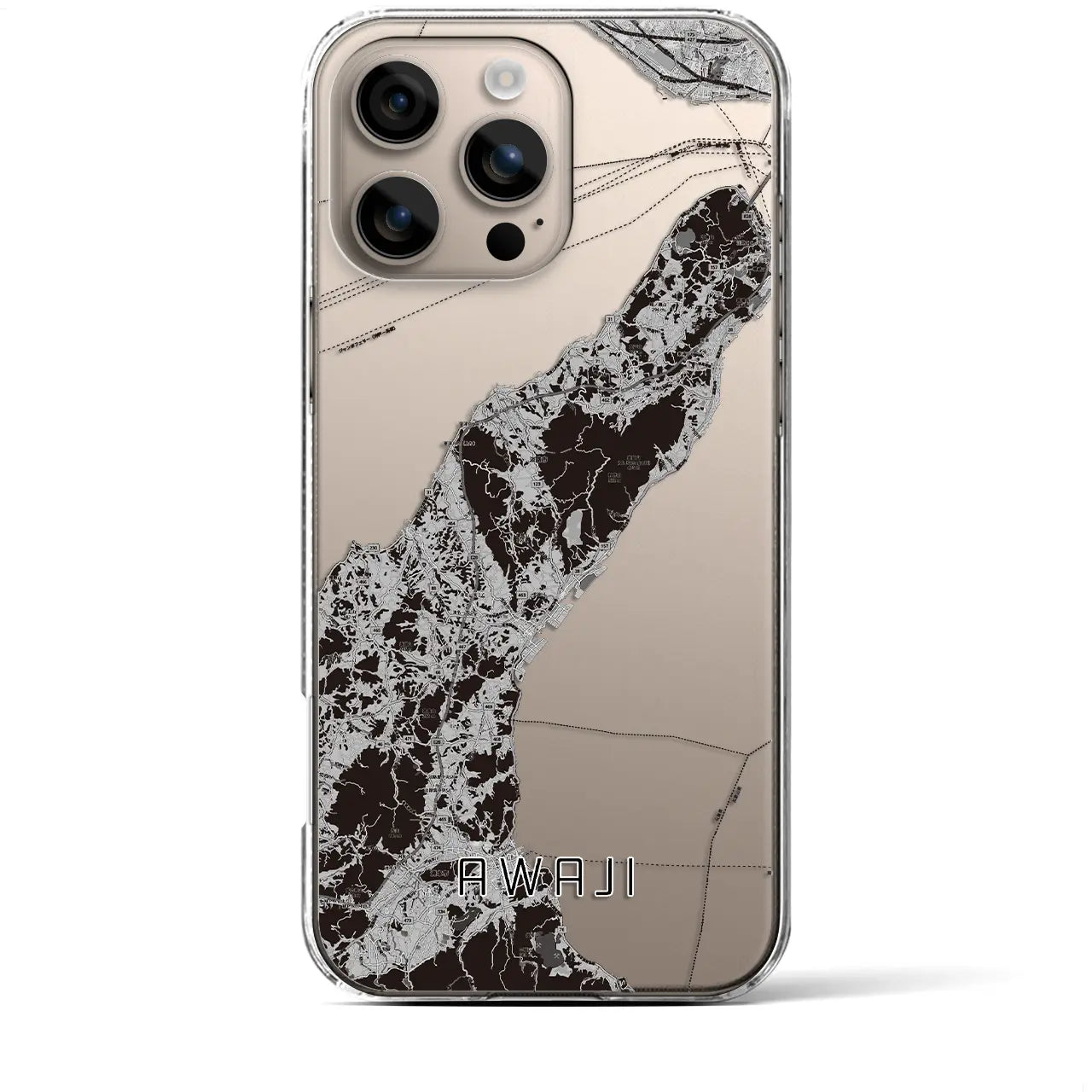 【淡路(兵庫県)】地図柄iPhoneケース(クリアタイプ)