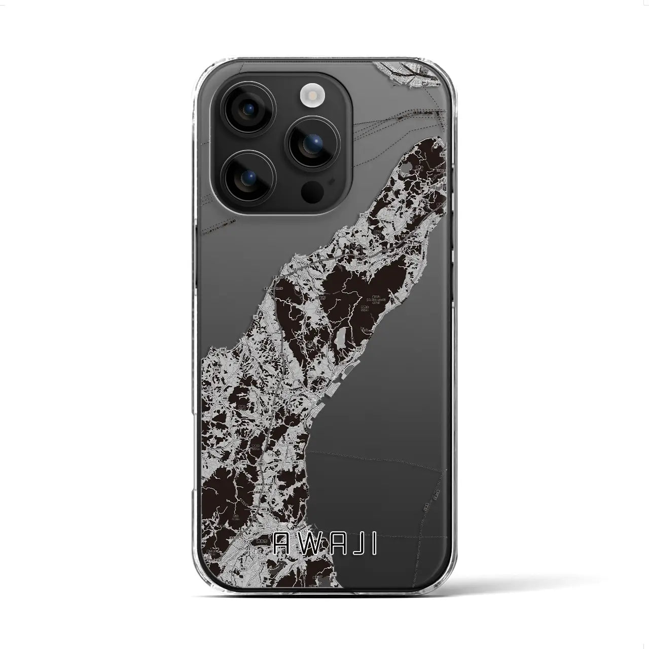 【淡路(兵庫県)】地図柄iPhoneケース(クリアタイプ)