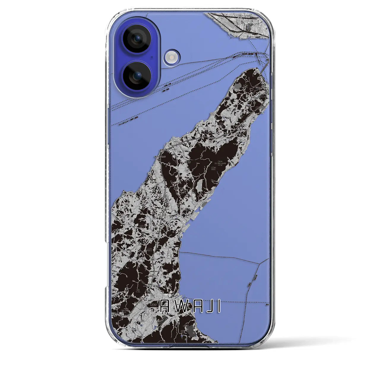 【淡路(兵庫県)】地図柄iPhoneケース(クリアタイプ)