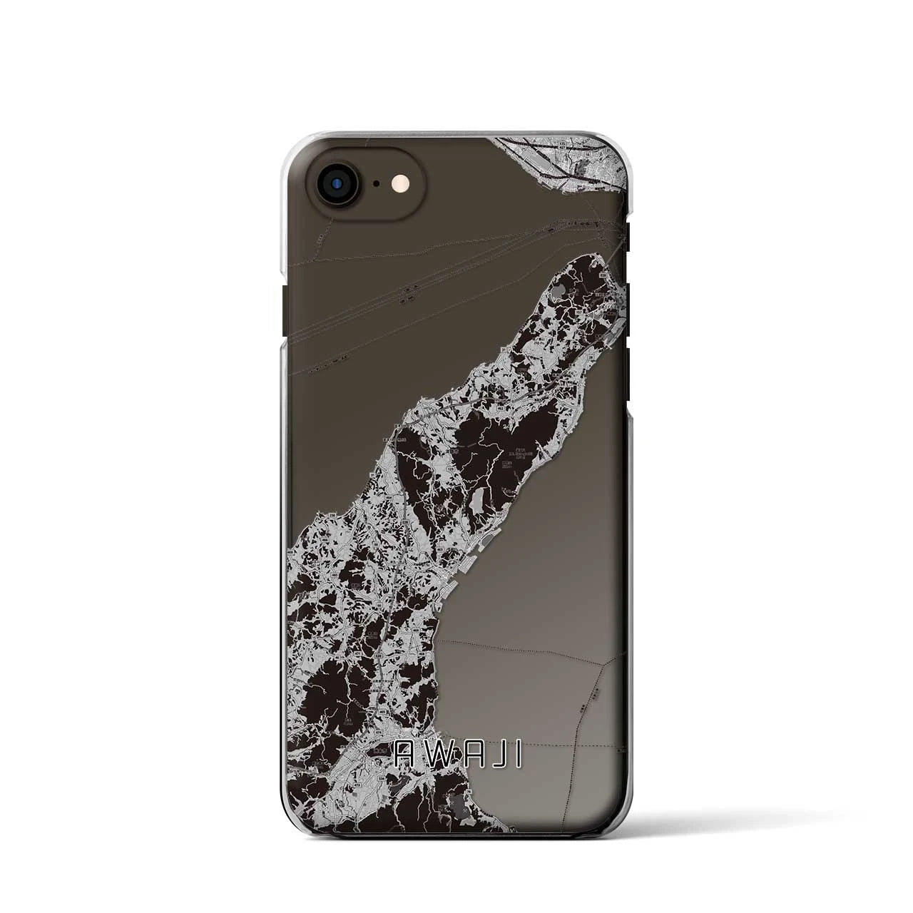 【淡路(兵庫県)】地図柄iPhoneケース(クリアタイプ)