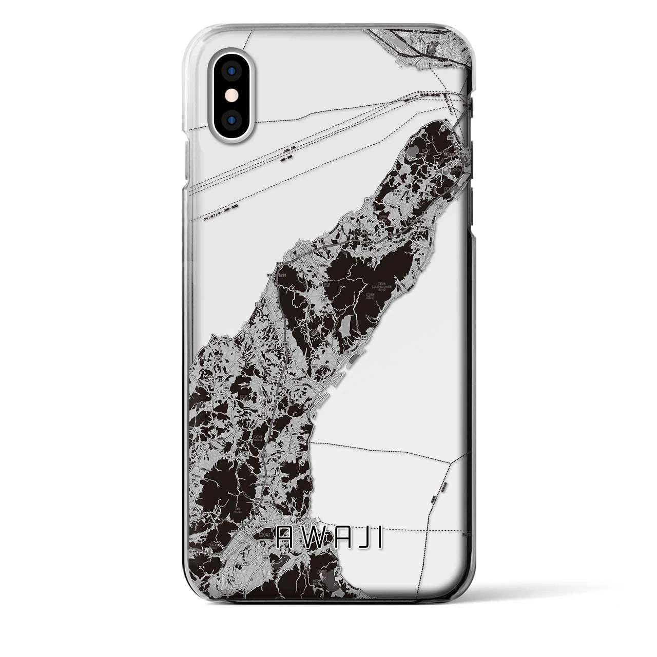 【淡路(兵庫県)】地図柄iPhoneケース(クリアタイプ)