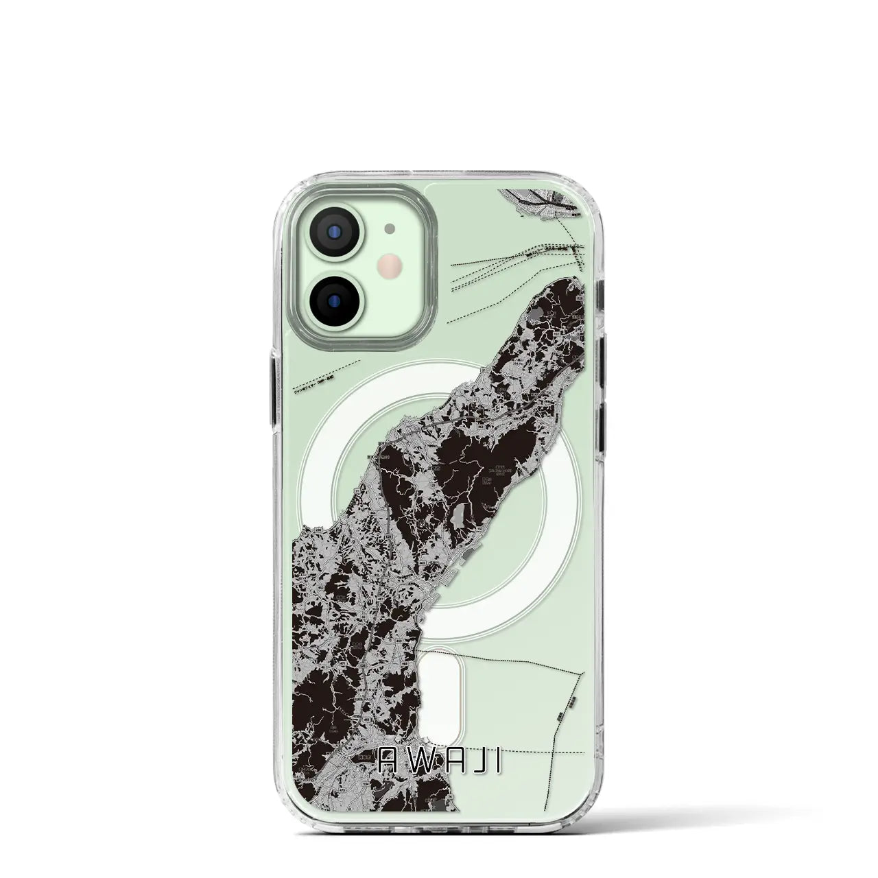【淡路(兵庫県)】地図柄iPhoneケース(MagSafeタイプ)