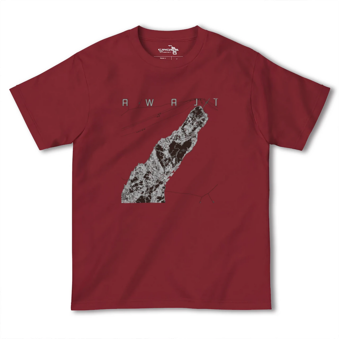 【淡路(兵庫県)】地図柄ヘビーウェイトTシャツ
