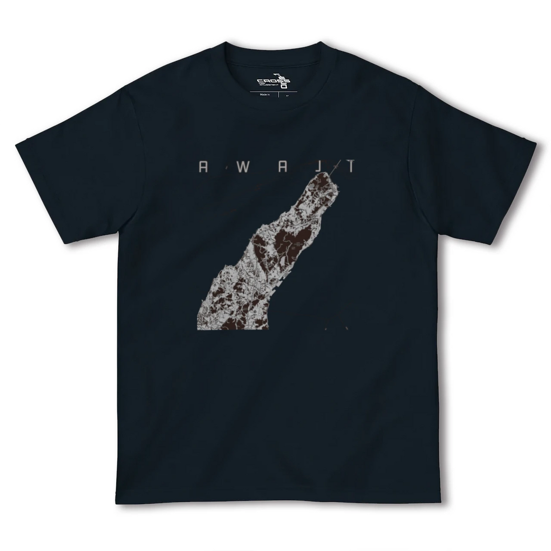 【淡路(兵庫県)】地図柄ヘビーウェイトTシャツ