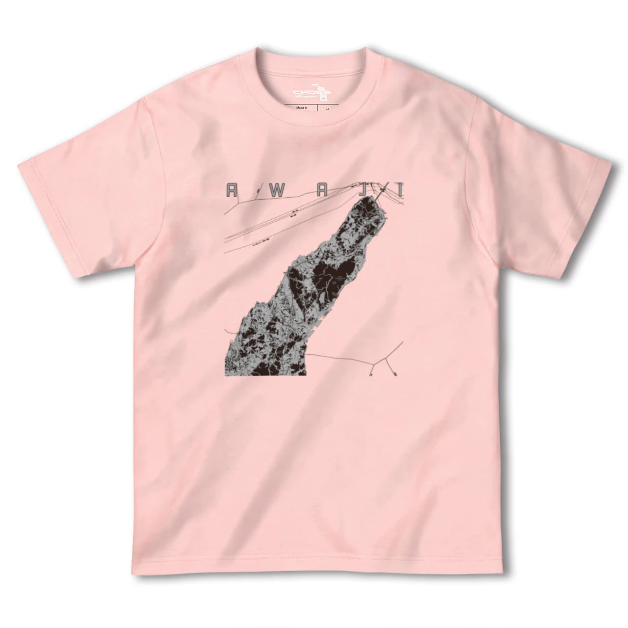 【淡路(兵庫県)】地図柄ヘビーウェイトTシャツ