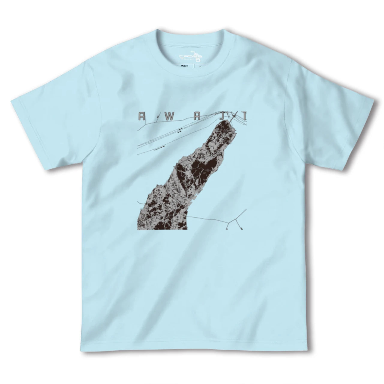 【淡路(兵庫県)】地図柄ヘビーウェイトTシャツ