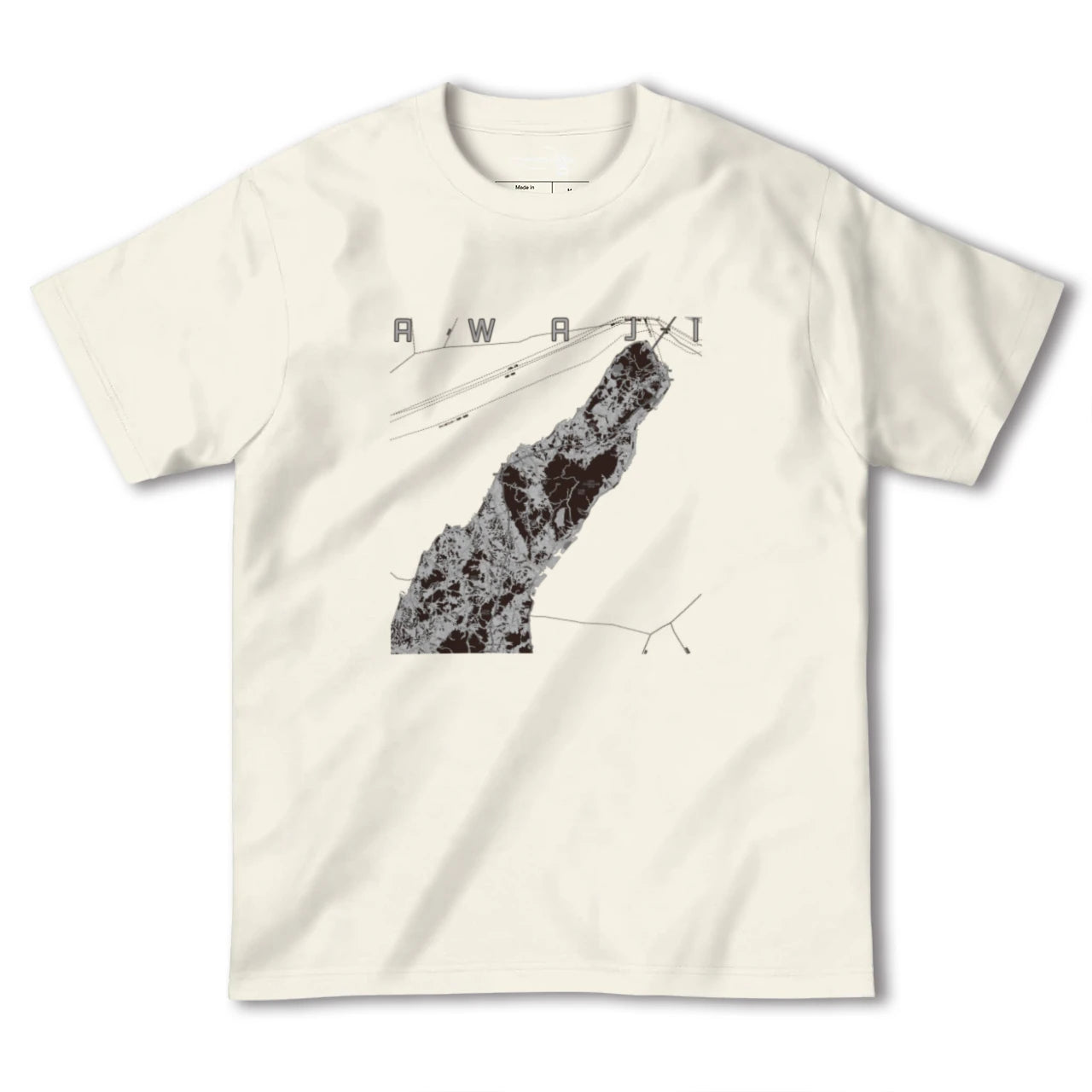 【淡路(兵庫県)】地図柄ヘビーウェイトTシャツ