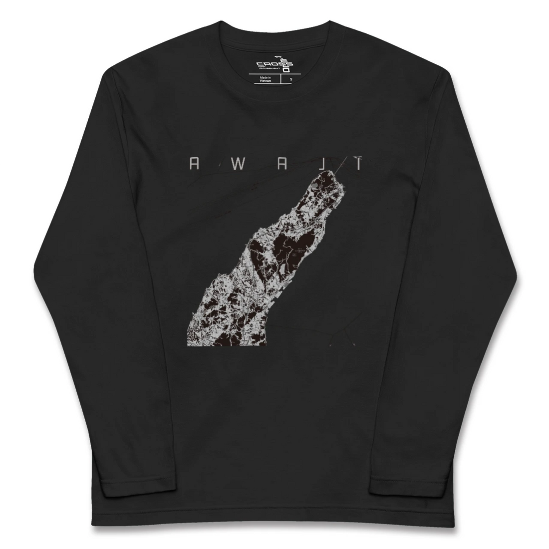 【淡路(兵庫県)】地図柄ロングスリーブTシャツ