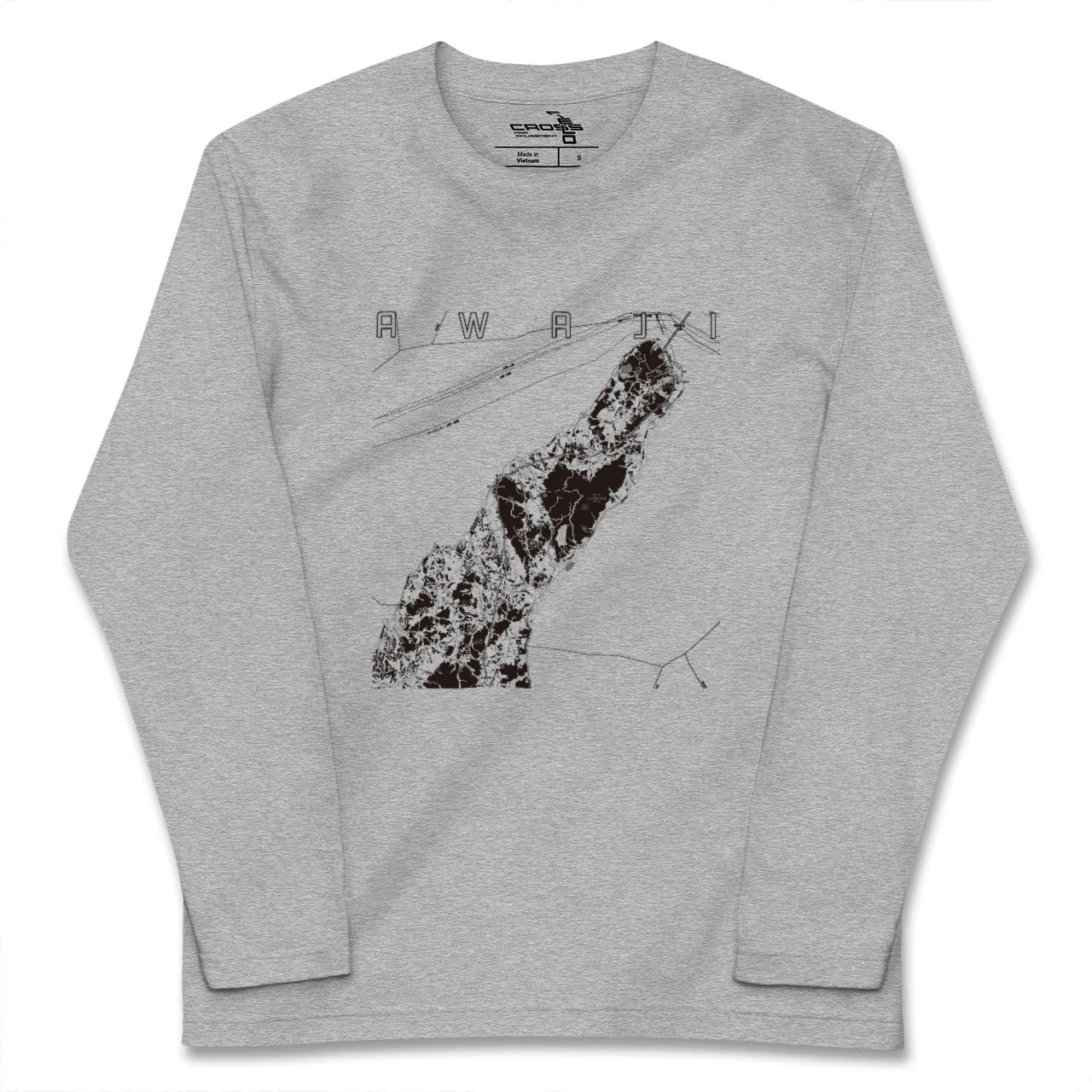 【淡路(兵庫県)】地図柄ロングスリーブTシャツ