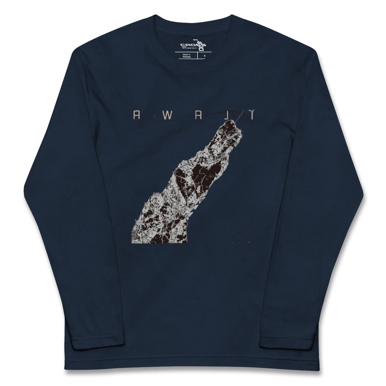 【淡路(兵庫県)】地図柄ロングスリーブTシャツ