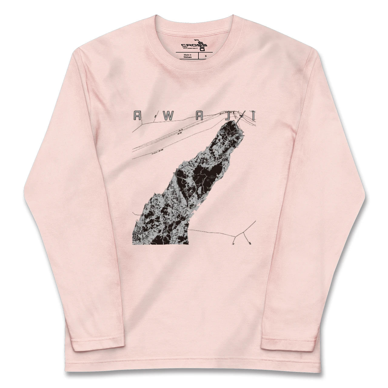 【淡路(兵庫県)】地図柄ロングスリーブTシャツ
