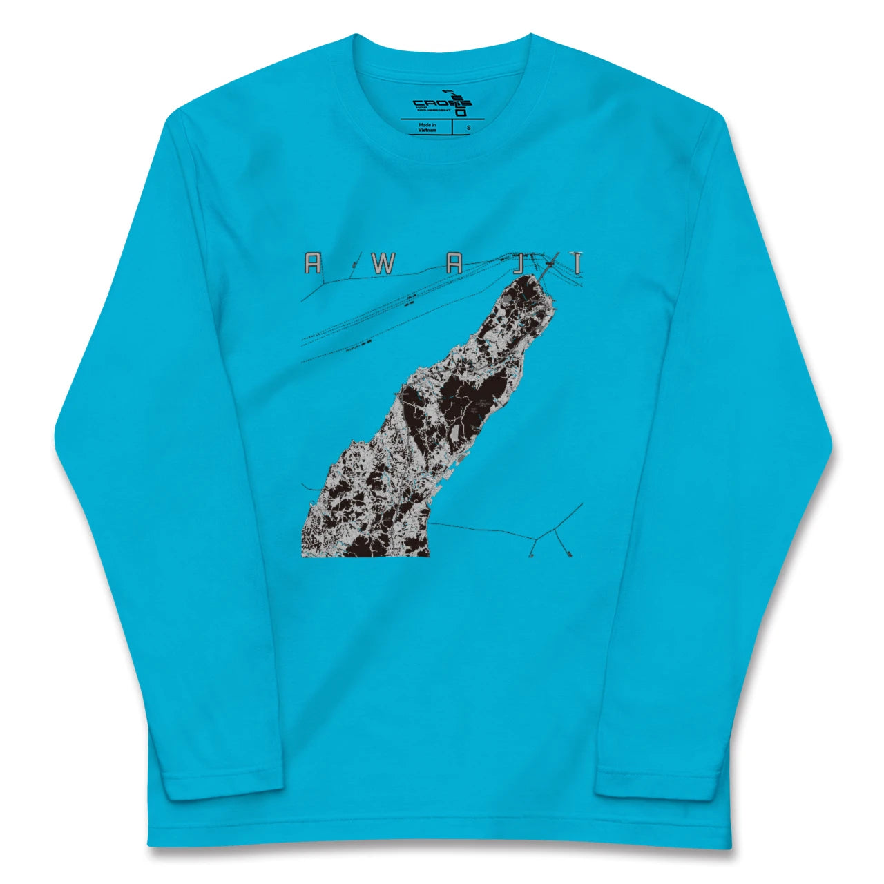 【淡路(兵庫県)】地図柄ロングスリーブTシャツ
