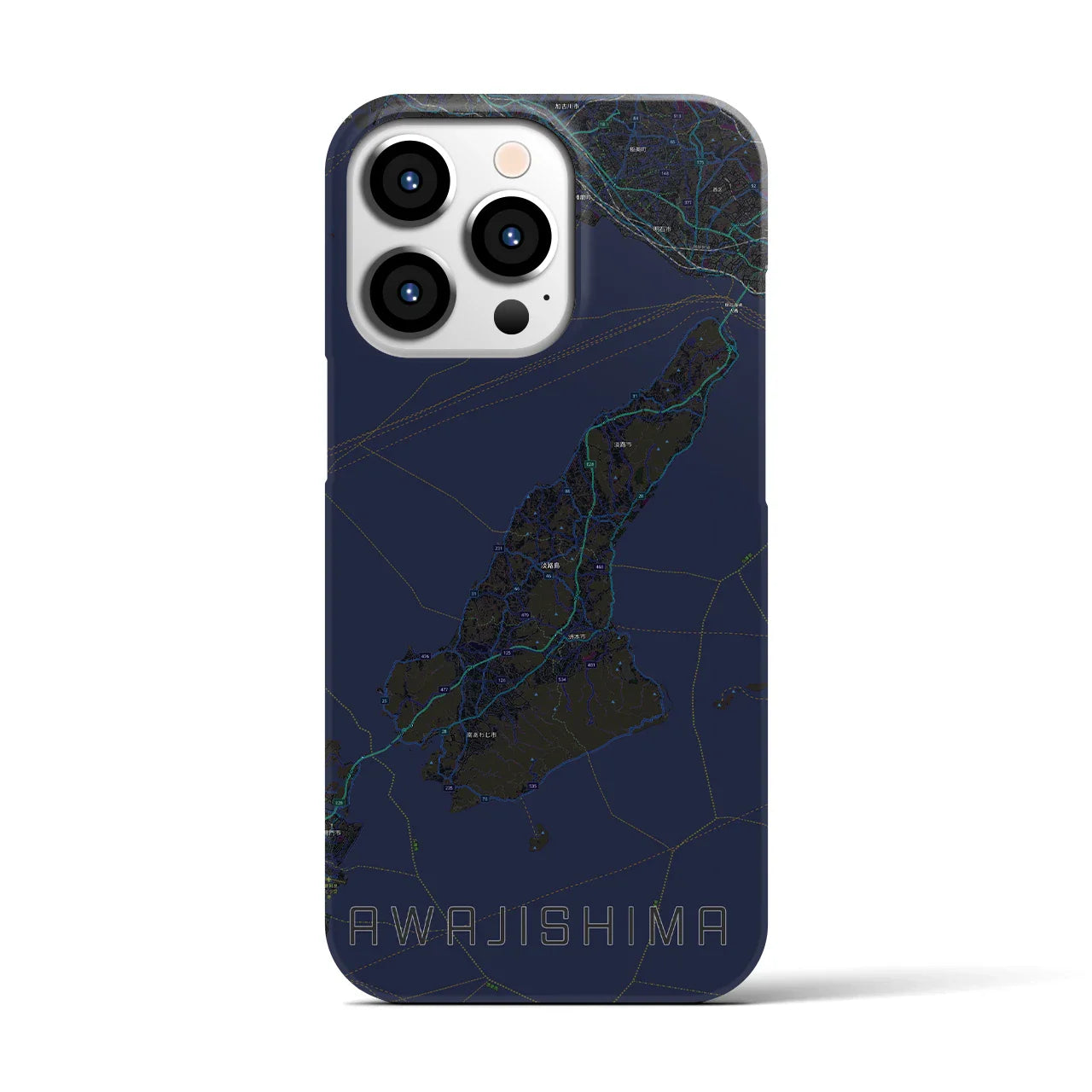 【淡路島2(兵庫県)】地図柄iPhoneケース(バックカバータイプ)