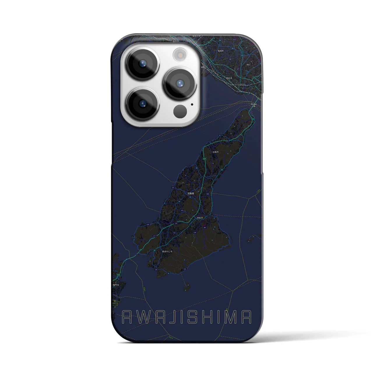 【淡路島2(兵庫県)】地図柄iPhoneケース(バックカバータイプ)