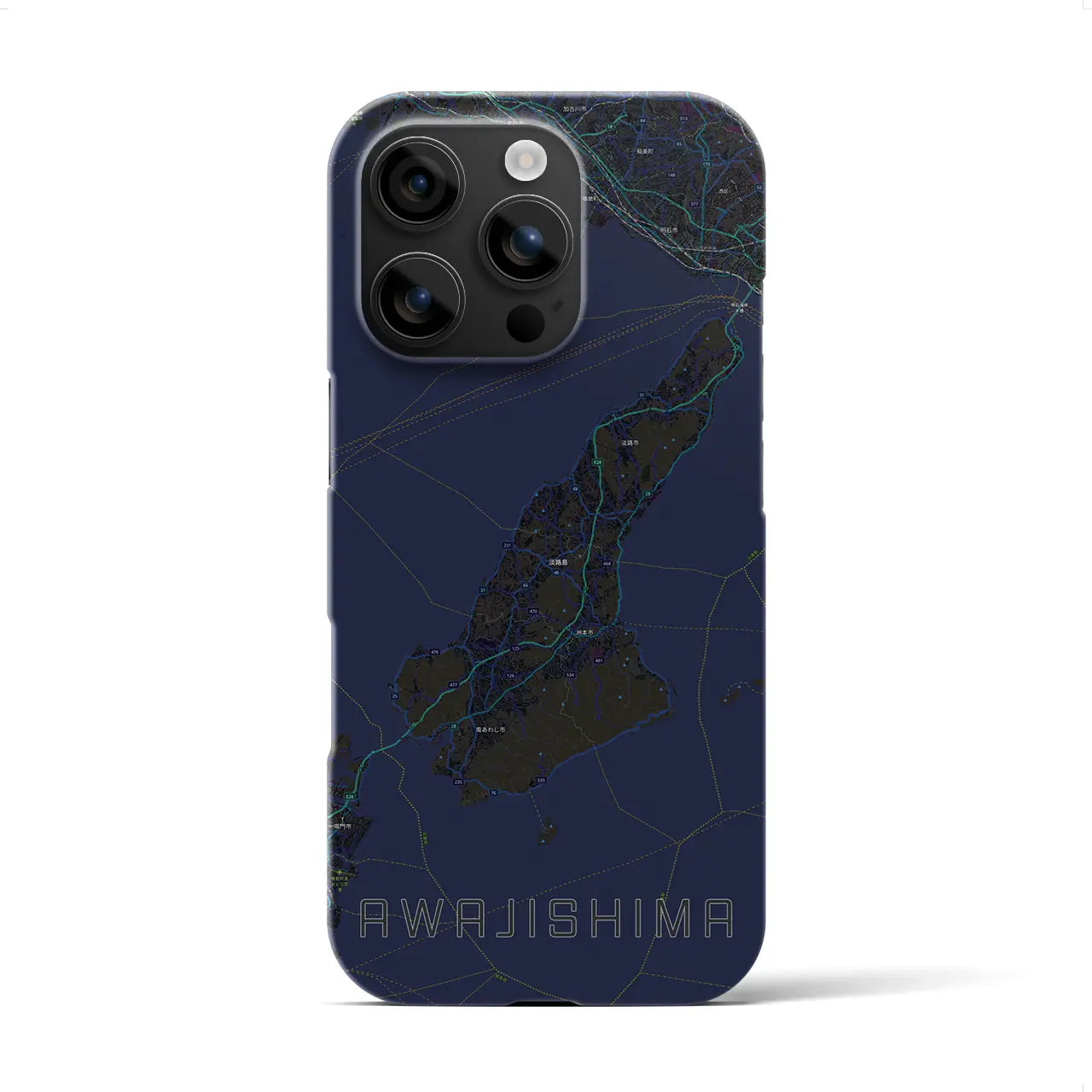 【淡路島2(兵庫県)】地図柄iPhoneケース(バックカバータイプ)