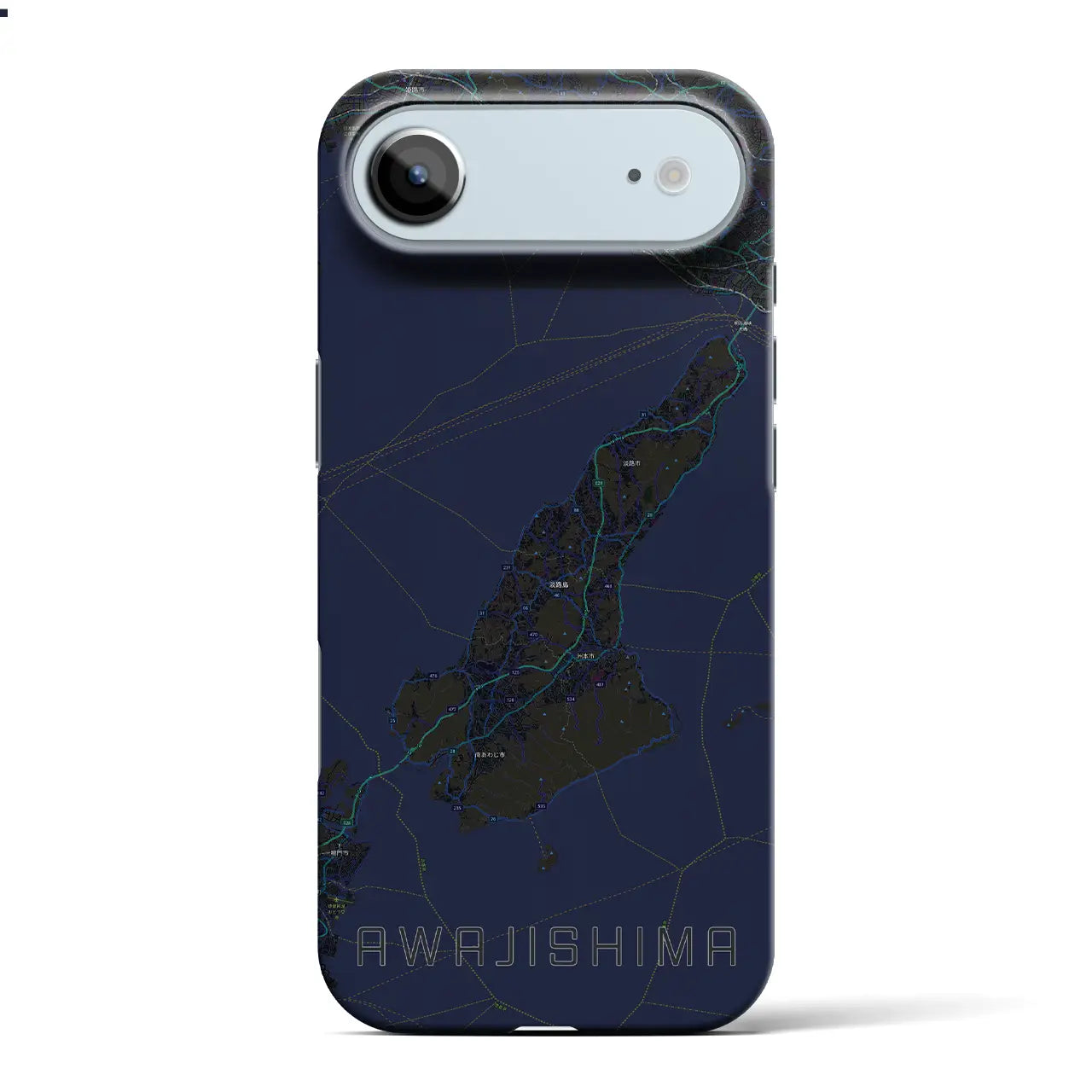 【淡路島2(兵庫県)】地図柄iPhoneケース(バックカバータイプ)