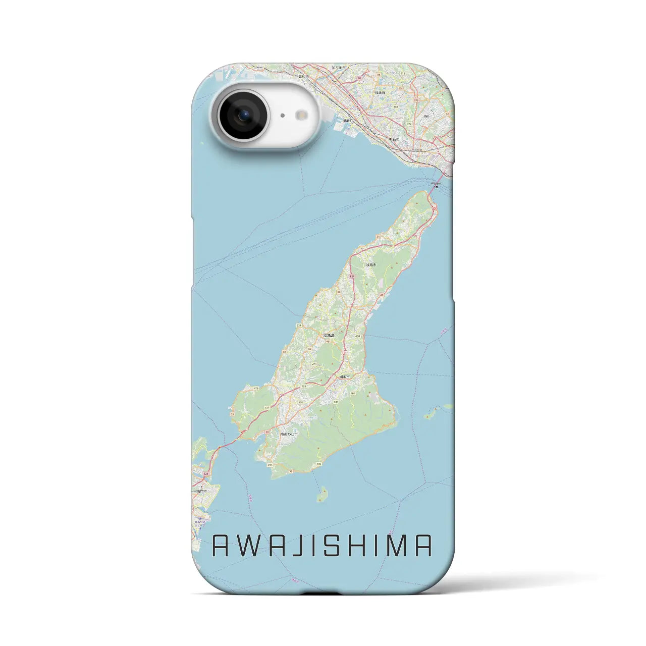 【淡路島2(兵庫県)】地図柄iPhoneケース(バックカバータイプ)