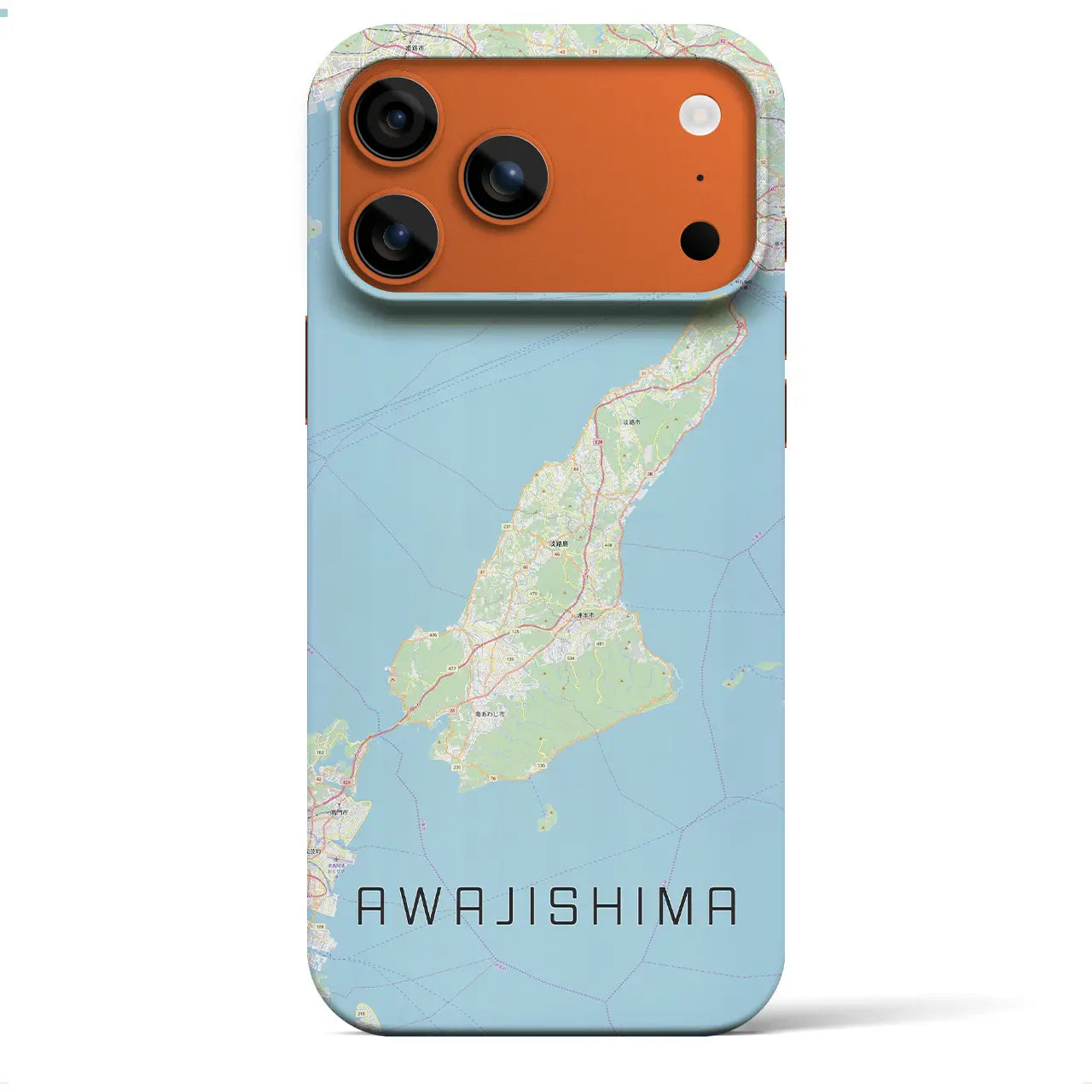 【淡路島2(兵庫県)】地図柄iPhoneケース(バックカバータイプ)