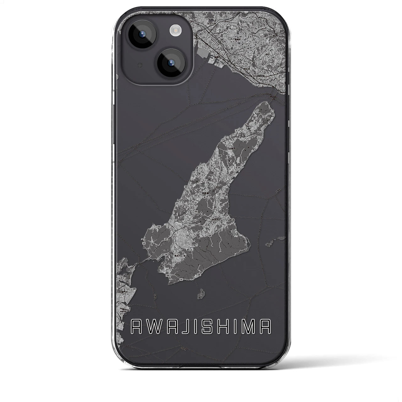 【淡路島2(兵庫県)】地図柄iPhoneケース(クリアタイプ)