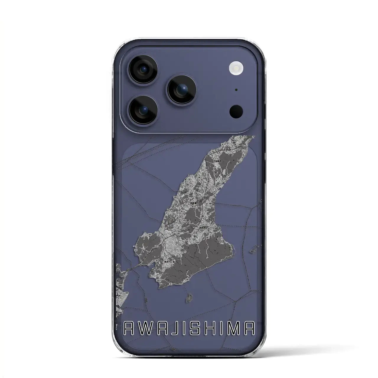 【淡路島2(兵庫県)】地図柄iPhoneケース(クリアタイプ)