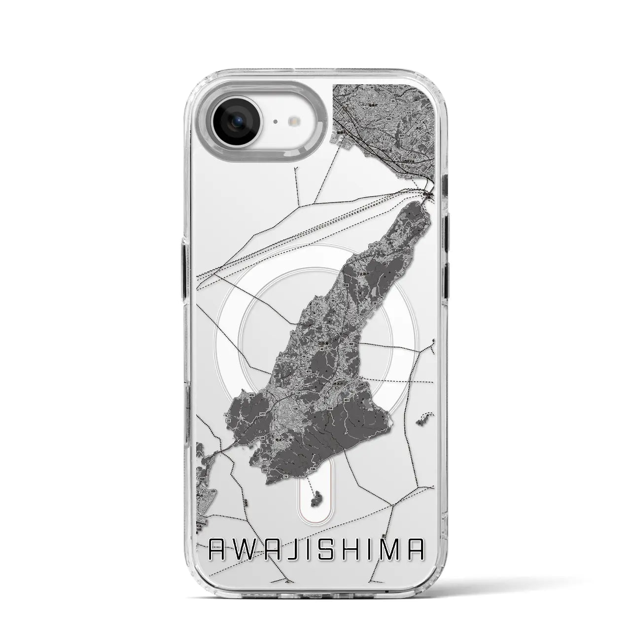 【淡路島2(兵庫県)】地図柄iPhoneケース(MagSafeタイプ)