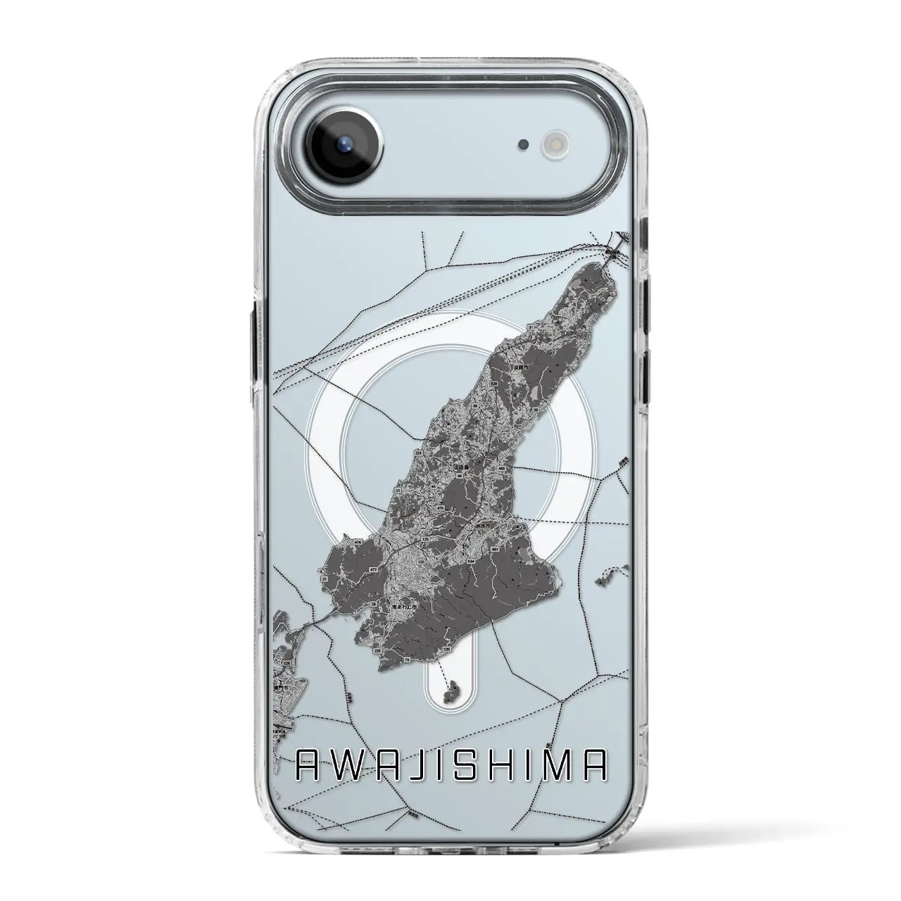 【淡路島2(兵庫県)】地図柄iPhoneケース(MagSafeタイプ)