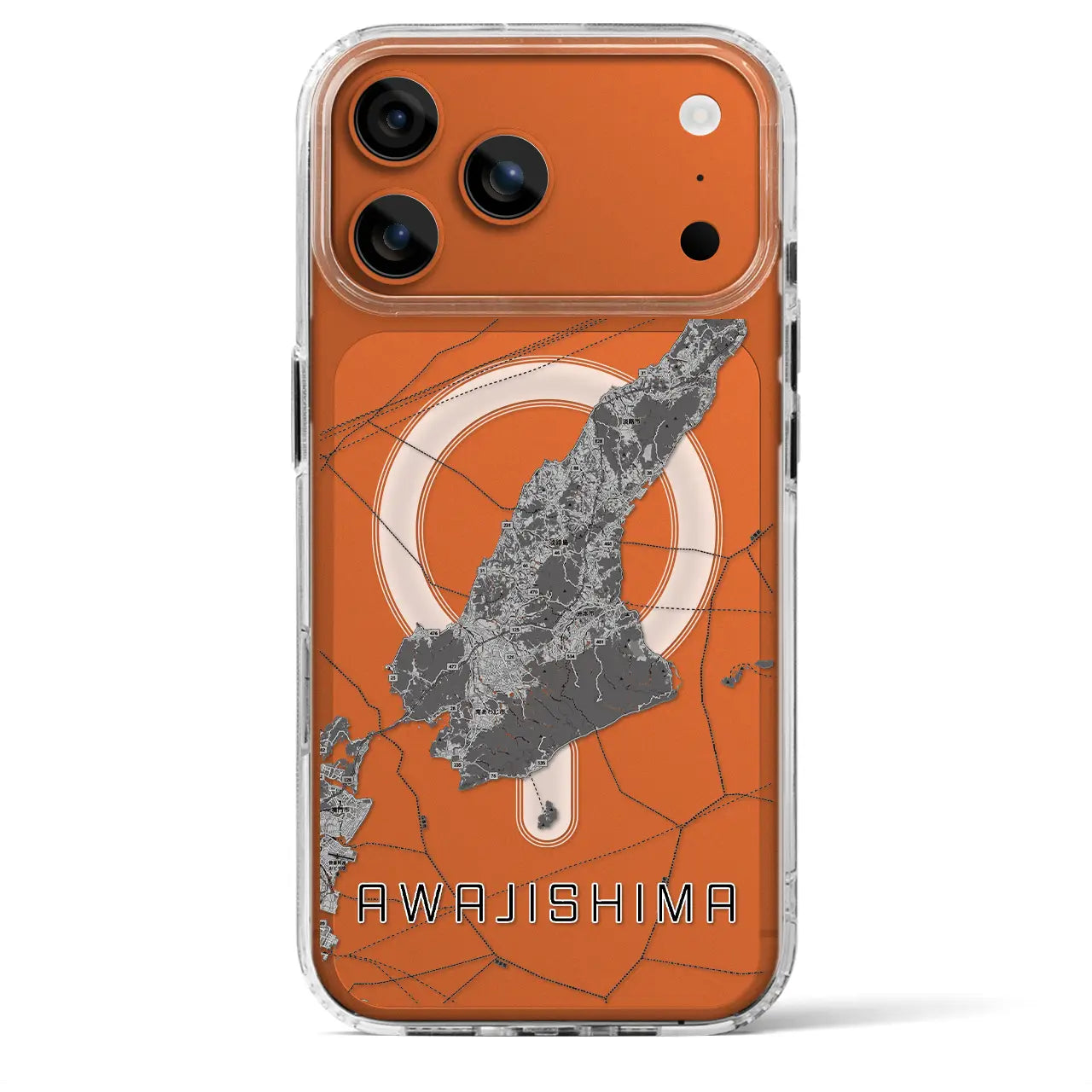【淡路島2(兵庫県)】地図柄iPhoneケース(MagSafeタイプ)