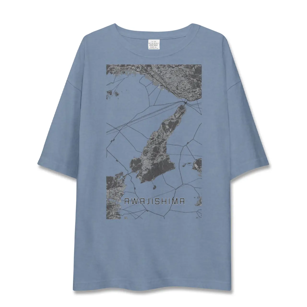 【淡路島2(兵庫県)】地図柄ビッグシルエットTシャツ