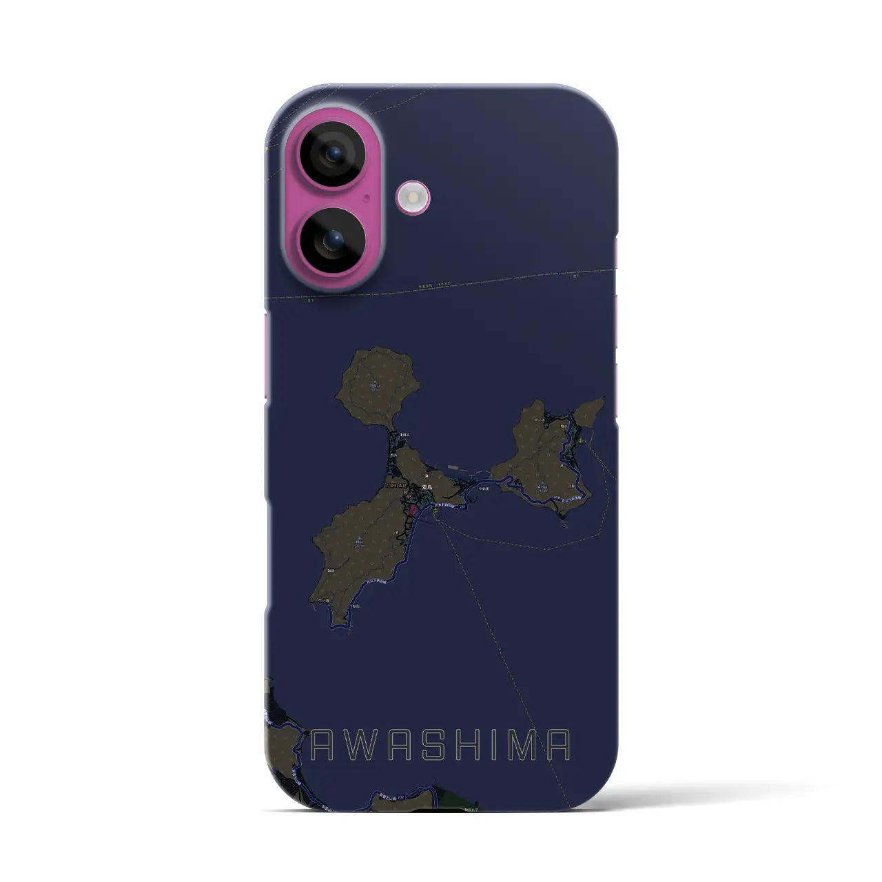 【粟島(香川県)】地図柄iPhoneケース(バックカバータイプ)
