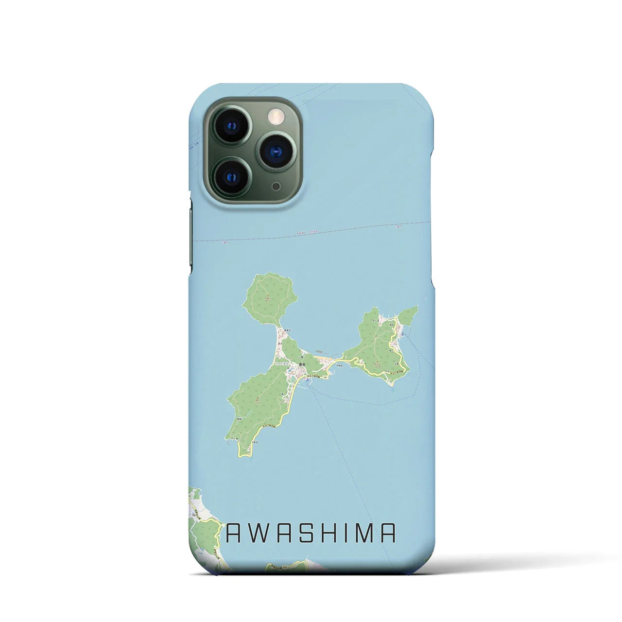 【粟島(香川県)】地図柄iPhoneケース(バックカバータイプ)