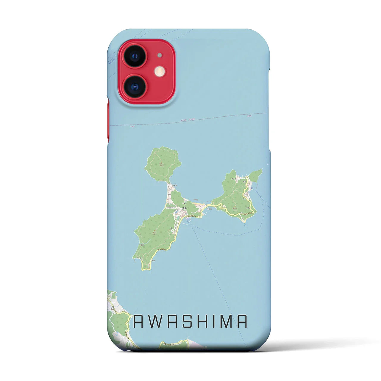 【粟島(香川県)】地図柄iPhoneケース(バックカバータイプ)