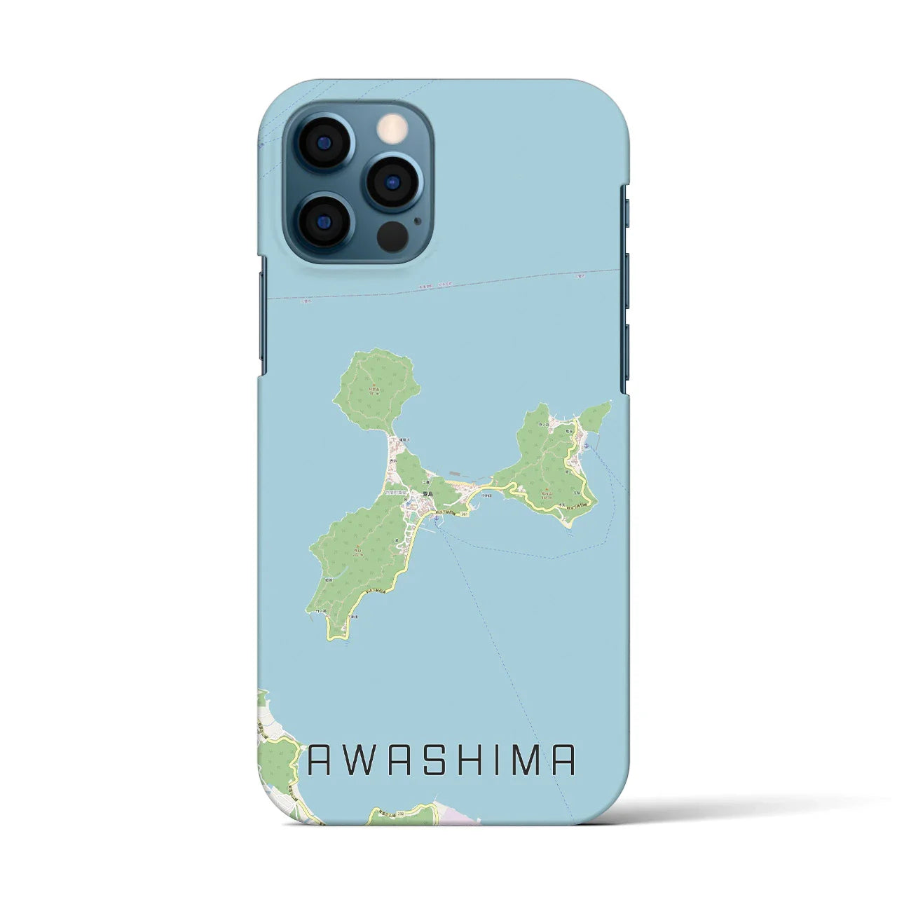 【粟島(香川県)】地図柄iPhoneケース(バックカバータイプ)