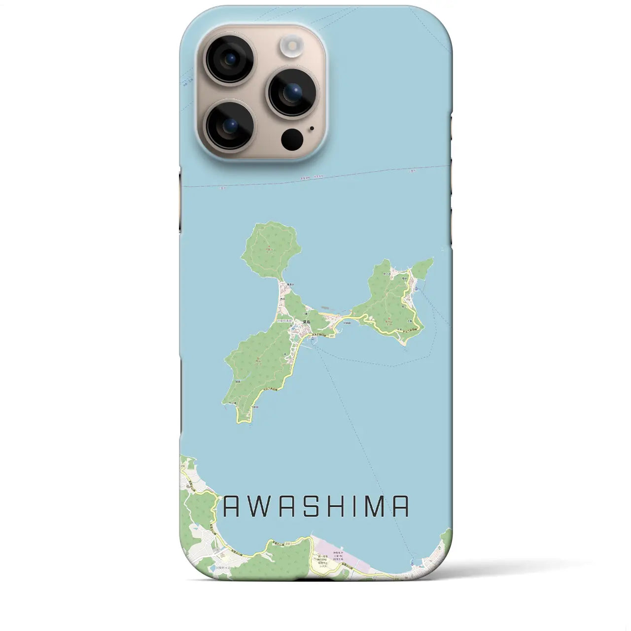 【粟島(香川県)】地図柄iPhoneケース(バックカバータイプ)